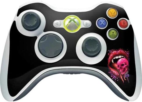 Skinit Decal Gaming Skin Compatible with Xbox 360 Wireless Controller - Officially Licensed Sarah Richter Vampire Skull Lollypop by Sarah Richter Design in Saudi Arabia
