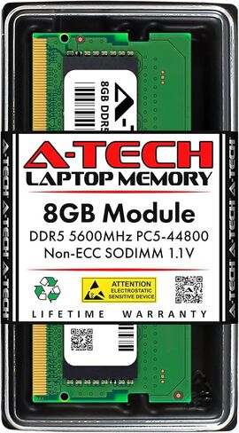 ذاكرة الوصول العشوائي A-Tech بسعة 32 جيجابايت لمحطة العمل المحمولة HP ZBook Firefly 16 G11 و14 G11 و14 G11 A | ترقية الذاكرة DDR5 5600MHz PC5-44800 SODIMM 2Rx8 1.1V 262-Pin غير ECC SO-DIMM in Kuwait