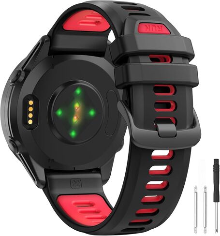 Watch Band for Garmin Forerunner 970/Forerunner 965/Forerunner 955/Forerunner 945/Forerunner 935/Descent G1, 22mm Replacement Soft Silicone Band in Saudi Arabia