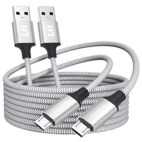 كابل USB إلى Micro USB بطول 10 أقدام 2 حزمة شحن 10 وات ونقل بيانات بسرعة 480 ميجا بت في الثانية USB من النوع A إلى سلك Micro-USB مضفر بطول 10 أقدام لجهاز PS4 Kindle Nokia وهواتف Android القديمة والأجهزة اللوحية والمزيد من أجهزة MicroUSB in Saudi Arabia