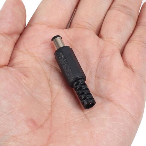 10pcs 5.5mm x 2.1mm DIY Male DC Power Plug Jack Solder Connector Adapter for Power Cable Repair in Saudi Arabia