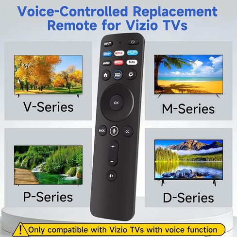 XRT260 جهاز تحكم عن بعد عالمي لتلفزيون Vizio الذكي بديل عن بعد يناسب Vizio V-Series، M-Series 4K HDR Smart TV مع صوت وNetflix، PrimeVideo، Disney، Tubi، Watchfree، Peacock، Crackle Keys in Saudi Arabia