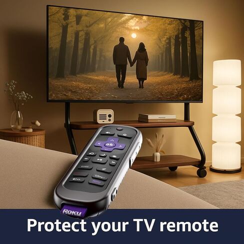 حافظة مكونة من 5 قطع لغطاء جهاز التحكم عن بعد Roku متوافق مع وحدة تحكم عصا التلفزيون Hisense وTCL، حافظة جلدية من السيليكون باللون الأزرق والأخضر والأرجواني والأحمر والأسود in Kuwait