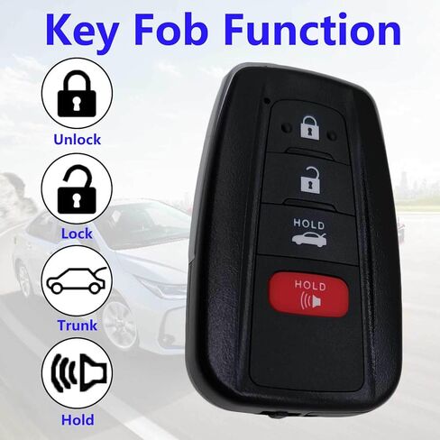 Smart Key for Toyota Corolla 2019-2022, Vehicle Proximity Smart Remote Control Key Fob Replacement for Corolla HYQ14FBN 8990H-02030 231451-2000,315MHz in Saudi Arabia
