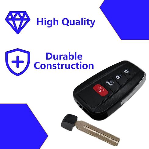 Smart Key for Toyota Corolla 2019-2022, Vehicle Proximity Smart Remote Control Key Fob Replacement for Corolla HYQ14FBN 8990H-02030 231451-2000,315MHz in Saudi Arabia