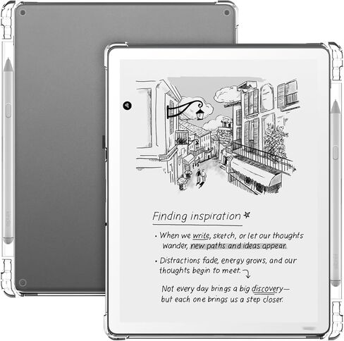 حافظة لجهاز Kindle Scribe Colorsoft (موديل 2025 الجديد) مقاس 11 بوصة، حافظة Kindle Scribe، نحيفة وخفيفة الوزن مصنوعة من مادة TPU الناعمة المضادة للخدش مع حافة مرتفعة مقاومة للصدمات - شفافة in Kuwait