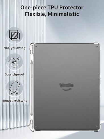 حافظة لجهاز Kindle Scribe Colorsoft (موديل 2025 الجديد) مقاس 11 بوصة، حافظة Kindle Scribe، نحيفة وخفيفة الوزن مصنوعة من مادة TPU الناعمة المضادة للخدش مع حافة مرتفعة مقاومة للصدمات - شفافة in Kuwait