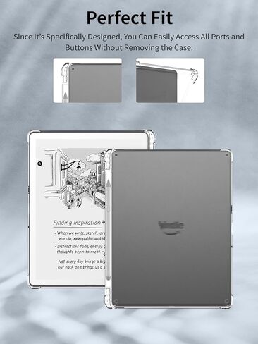 حافظة لجهاز Kindle Scribe Colorsoft (موديل 2025 الجديد) مقاس 11 بوصة، حافظة Kindle Scribe، نحيفة وخفيفة الوزن مصنوعة من مادة TPU الناعمة المضادة للخدش مع حافة مرتفعة مقاومة للصدمات - شفافة in Kuwait
