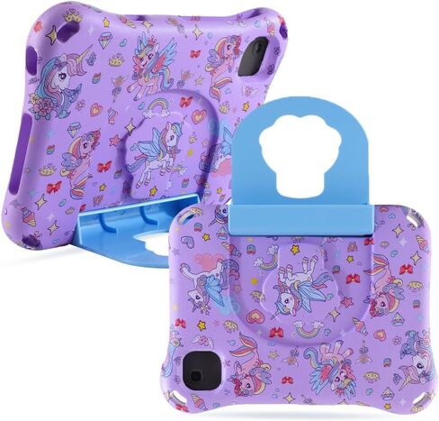 حافظة Unicorn REVVL Tab 2 5G 2025 مقاس 10.1 بوصة للأطفال والبنات الخفيفة EVA غطاء تابلت مناسب للأطفال مع مقبض ومسند للأطفال وغطاء كامل مقاوم للصدمات هدية للفتيات (DJS) in Kuwait
