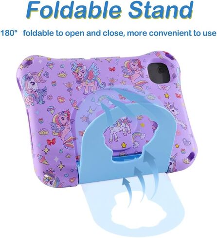 حافظة Unicorn REVVL Tab 2 5G 2025 مقاس 10.1 بوصة للأطفال والبنات الخفيفة EVA غطاء تابلت مناسب للأطفال مع مقبض ومسند للأطفال وغطاء كامل مقاوم للصدمات هدية للفتيات (DJS) in Kuwait