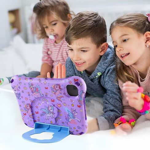 حافظة Unicorn REVVL Tab 2 5G 2025 مقاس 10.1 بوصة للأطفال والبنات الخفيفة EVA غطاء تابلت مناسب للأطفال مع مقبض ومسند للأطفال وغطاء كامل مقاوم للصدمات هدية للفتيات (DJS) in Kuwait