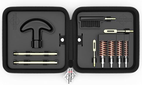 Sub Compact Pistol Cleaning Kit - Brass - .22 9mm .357 .38 .380 .40 10mm .44 and .45 Caliber Handgun Revolver - Up to 6 inch Barrel - Retail Package in Saudi Arabia
