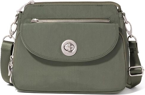 حقائب Baggallini Calais Crossbody للنساء مقاس 9.5 بوصة × 7 بوصة حقيبة يد للسفر مع محفظة أمامية RFID خفيفة الوزن ومقاومة للماء in Saudi Arabia
