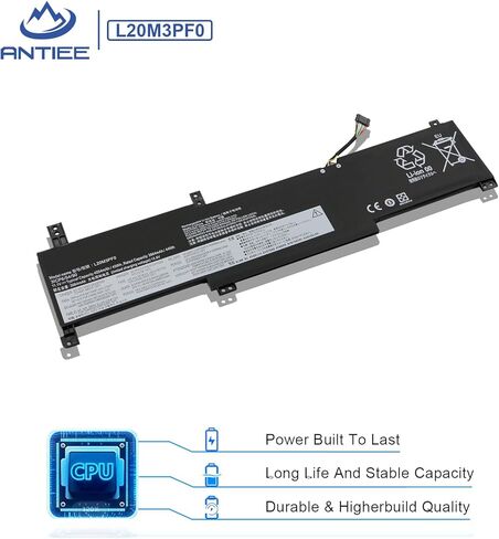 ANTIEE L20M3PF0 Laptop Battery for Lenovo IdeaPad 3-14ITL6 3-15ITL6 3-17ITL6 / S14 V14 V15 V17 G2-ITL G3-IAP / K14 Series L20C3PF0 L20L2PF0 L20L3PF0 L20B2PF0 L20M2PF8 L20M2PF0 L20C2PF0 11.1V 45Wh in Saudi Arabia