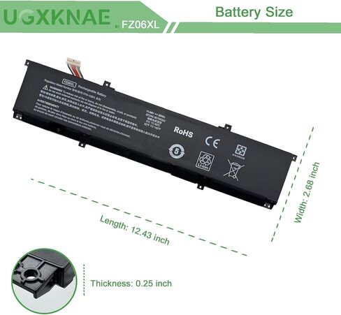 FZ06XL M47636-2C1 Laptop Battery fit for HP Envy 16-H 16-H0000 16-H0011TX 16-H0006TX 16T-F000 16-F0035NR Spectre x360 2-in-1 Spectre x360 Convertible series FZ06083XL M47636-2D1 83Wh 11.58V 6880mAh in Saudi Arabia
