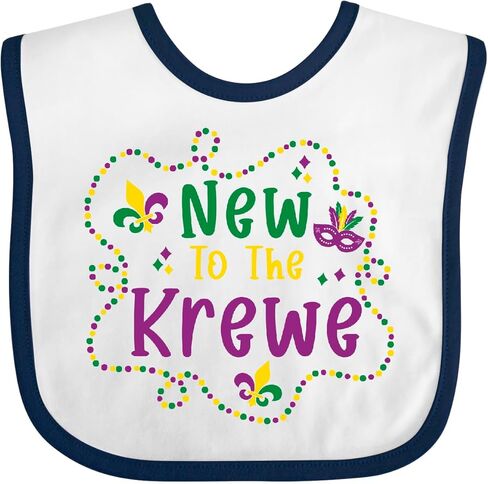 inktastic New To the Krewe Mardi Gras Baby Bib in Saudi Arabia