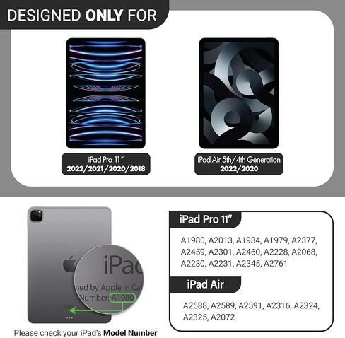 ArmorSuit 2 Pack Anti Glare Screen Protector for iPad Pro 11" (2022/2021/2020/2018) iPad Air 5th/4th Generation (2022/2020) MilitaryShield Matte Film - Made in USA in Kuwait