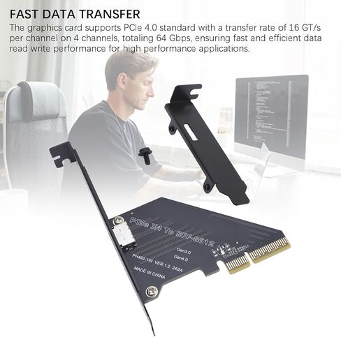 بطاقة محول GOWENIC PCIe 4.0 X4 إلى Oculink SFF-8612، بطاقة رسومات خارجية SFF-8611، بطاقة NVMe SSD 64 جيجابت في الثانية مع دعم التمهيد، بطاقة رسومات خارجية لوحدة معالجة الرسومات NVMe SSD in Kuwait
