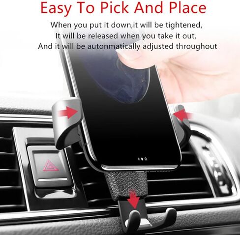 Phone Holder for Car, Air Vent Car Mount Premium Universal Phone Holders Car Phone Holder Mount, Cell Phone Stand for iPhone, Galaxy, Google, and All Other Smartphones Car Accessories in Saudi Arabia