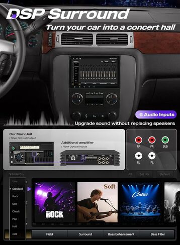 راديو سيارة Android 12 لسيارة Chevy Silverado/Tahoe & GMC Sierra/Yukon، 8 بوصات 1280×720P QLED تعمل باللمس ستيريو، 4+64 جيجابايت 8 النواة، CarPlay اللاسلكي/Android Auto، BT 5.0، 5G WiFi/4G LTE، التوصيل والتشغيل in Kuwait