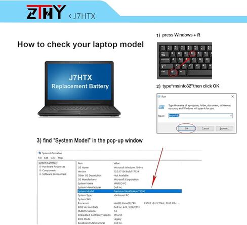 ZTHY 34Wh J7HTX 7XNTR استبدال بطارية Dell Latitude 7202 7212 7220 سلسلة الأجهزة اللوحية الوعرة 2JT7D 02JT7D FH8RW J82G5 VW5Y4 451-BBOR 451-BCCO 451-BCDH T03H T03H001 T03H002 7.6V 4342 مللي أمبير in Saudi Arabia