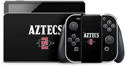 Skinit Decal Gaming Skin Compatible with Nintendo Switch OLED (2021) - Officially Licensed San Diego State University Aztecs Logo Design in Saudi Arabia