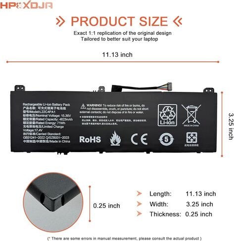 L22C4PA1 Laptop Battery Compatible with Lenovo Yoga 7 16ARP8 16IRL8 14ARP8 14IRL8 14IML9 Series L22D4PA1 L22M4PA1 SB11K38964 5B11K38966 SB11N45990 5B11N46035 71Wh 4623mAh 15.36V in Kuwait