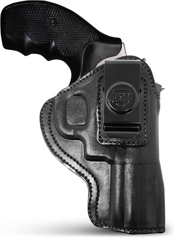 حافظة مسدس Iwb من الجلد الطبيعي لـ S&W 357 Magnum 3 "و 5 أو 6 مسدسات طلقة، 3" برميل - حافظة حمل جلدية مخفية - حافظات حمل Maxx in Kuwait