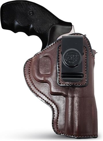 حافظة مسدس Iwb من الجلد الطبيعي لـ S&W 357 Magnum 3 "و 5 أو 6 مسدسات طلقة، 3" برميل - حافظة حمل جلدية مخفية - حافظات حمل Maxx in Kuwait
