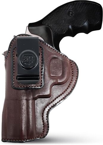 حافظة مسدس Iwb من الجلد الطبيعي لـ S&W 357 Magnum 3 "و 5 أو 6 مسدسات طلقة، 3" برميل - حافظة حمل جلدية مخفية - حافظات حمل Maxx in Kuwait
