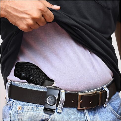 حافظة مسدس Iwb من الجلد الطبيعي لـ S&W 357 Magnum 3 "و 5 أو 6 مسدسات طلقة، 3" برميل - حافظة حمل جلدية مخفية - حافظات حمل Maxx in Kuwait