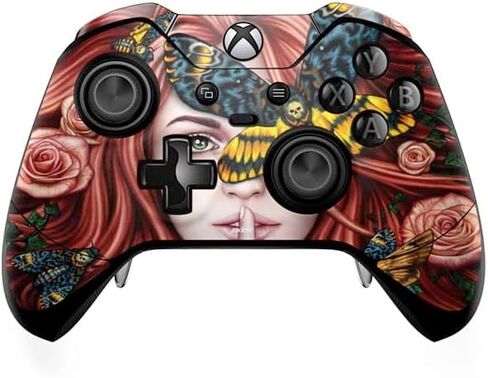 Skinit Decal Gaming Skin Compatible with Xbox One Elite Controller - Officially Licensed Sarah Richter Gothic Woman and Death Moth Butterflies by Sarah Richter Design in Saudi Arabia