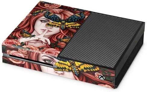 Skinit Decal Gaming Skin Compatible with Xbox One Console - Officially Licensed Sarah Richter Gothic Woman and Death Moth Butterflies by Sarah Richter Design in Saudi Arabia