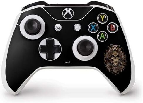 Skinit Decal Gaming Skin Compatible with Xbox One S Controller - Officially Licensed Sarah Richter Skull and Owl by Sarah Richter Design in Saudi Arabia