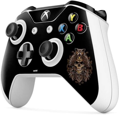 Skinit Decal Gaming Skin Compatible with Xbox One S Controller - Officially Licensed Sarah Richter Skull and Owl by Sarah Richter Design in Saudi Arabia