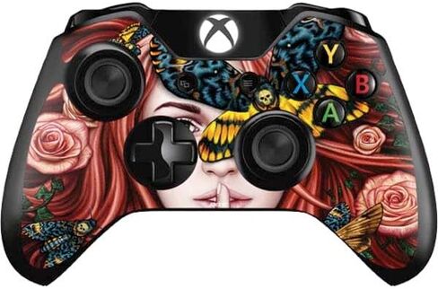 Skinit Decal Gaming Skin Compatible with Xbox One Controller - Officially Licensed Sarah Richter Gothic Woman and Death Moth Butterflies by Sarah Richter Design in Saudi Arabia