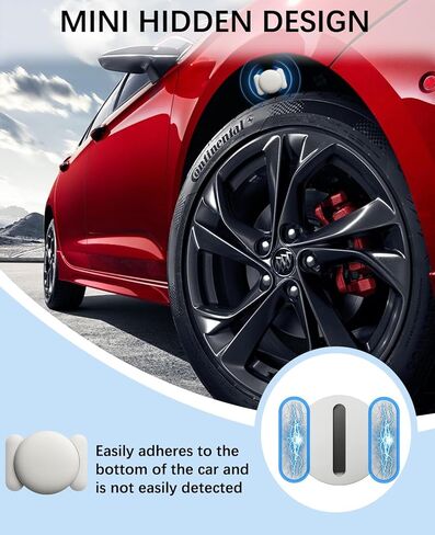 GPS Tracker Device for Vehicles, Non Detectable GPS Tracker for Car with Real-Time Tracking, Hidden Car Tracker Device, No Monthly Fee, No SIM, Vehicle Tracker for Cars, Kids, Pets (White) in Kuwait