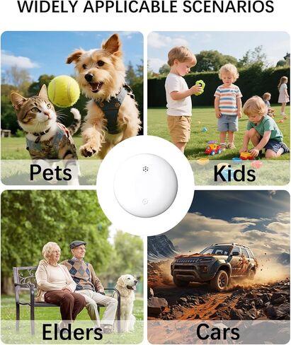 GPS Tracker Device for Vehicles, Non Detectable GPS Tracker for Car with Real-Time Tracking, Hidden Car Tracker Device, No Monthly Fee, No SIM, Vehicle Tracker for Cars, Kids, Pets (White) in Kuwait