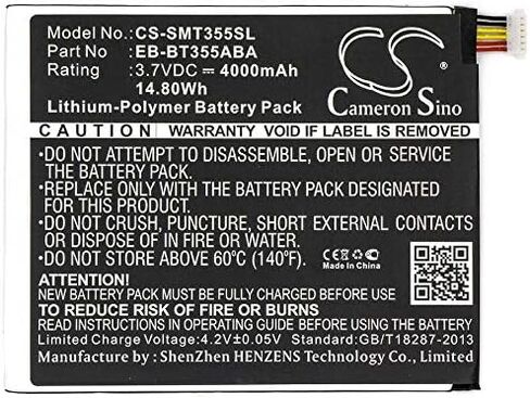 3.7V 4000mAh EB-BT355ABE Battery Replacement is Tab A 8.0 Wi-Fi SM-T357T Tab A 8.0 SM-T355 SM-T357W SM-T355C SM-P355C SM-P355 Tab A 8.0 LTE SM-P355Y SM-T355 in Saudi Arabia