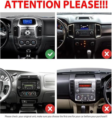 Kunfine Tesla Style Car CarPlay Android Auto Navigation Stereo GPS Radio Reverse Camera 9.7 "IPS Touchscreen Headunit Tablet Media Player for Ford Ranger 2011-2016، إذا كان ذلك ممكنًا، رباعي النواة 1G+32G in Kuwait