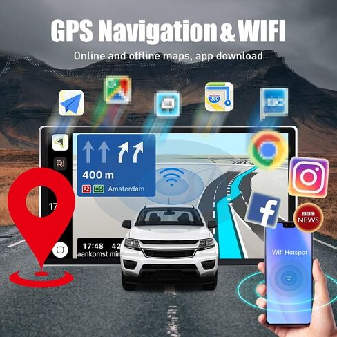 Kunfine Tesla Style Car CarPlay Android Auto Navigation Stereo GPS Radio Reverse Camera 9.7 "IPS Touchscreen Headunit Tablet Media Player for Ford Ranger 2011-2016، إذا كان ذلك ممكنًا، رباعي النواة 1G+32G in Kuwait