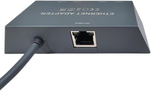 محول إيثرنت مع 4 منافذ RJ45 لـ Starlink Gen3/Mini، منافذ متعددة مع شبكة خارجية سلكية، قم بتوصيل أي جهاز مجهز بـ RJ45 تقريبًا - أجهزة التوجيه وأجهزة الكمبيوتر المحمولة وأجهزة الكمبيوتر المكتبية وأجهزة التلفزيون الذكية والطابعات in Kuwait