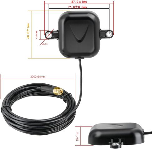 Bingfu Active GPS + BD نظام ملاحة السيارة المزدوج SMA هوائي 28dB كسب هوائي تحديد المواقع عبر الأقمار الصناعية مع كابل RG174 10 قدم للمركبات in Kuwait