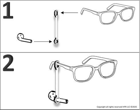 PodSTRAP™ – Silicone Strap Accessory for Securing Wireless Earbuds, Black – Manufactured in The USA –Patents Pending in Saudi Arabia