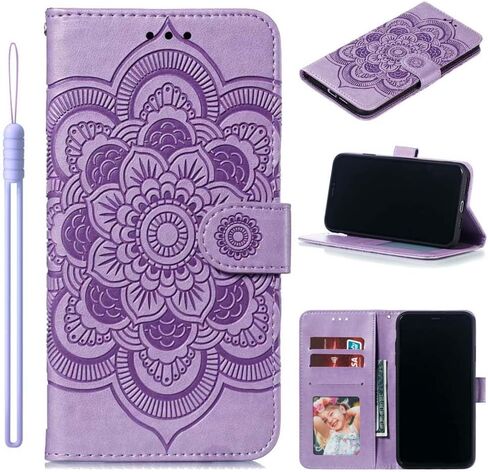 for Google Pixel 4 Case Wallet with Card Holder Kickstand Magnetic Soft Leather Flip Fold Case for Google Pixel 4 Cover (Purple) in Saudi Arabia
