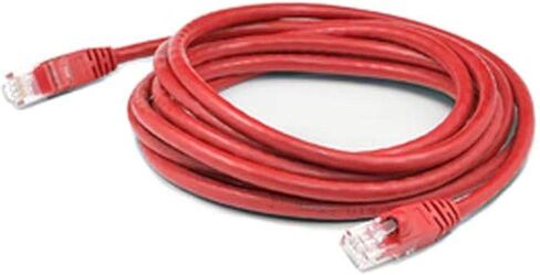 كابل تصحيح AddOn 10ft RJ-45 (ذكر) إلى RJ-45 (ذكر) أحمر رفيع Cat6A Snagless Boot UTP PVC النحاسي in Kuwait