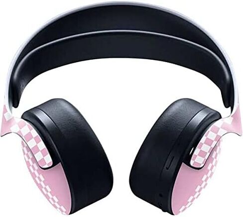 Skinit Decal Gaming Skin Compatible with Pulse 3D Wireless Headset for PS5 Originally Designed Pink Checkerboard Design in Saudi Arabia