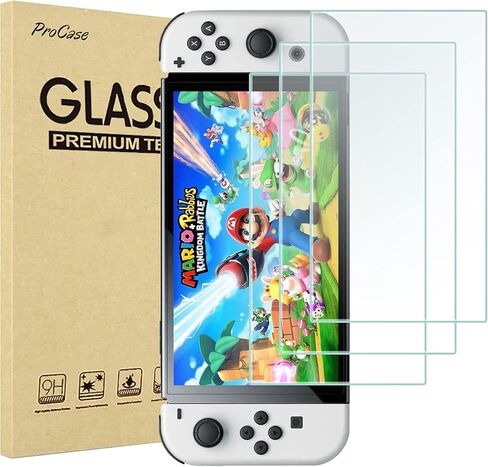 ProCase [3 Pack] Screen Protector Compatible with Nintendo Switch OLED 2021 Bundle with Carrying Case for Nintendo Switch OLED Model & Nintendo Switch in Saudi Arabia