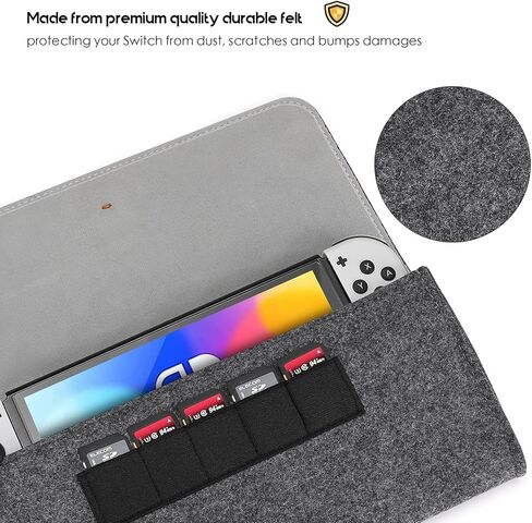 ProCase [3 Pack] Screen Protector Compatible with Nintendo Switch OLED 2021 Bundle with Carrying Case for Nintendo Switch OLED Model & Nintendo Switch in Saudi Arabia