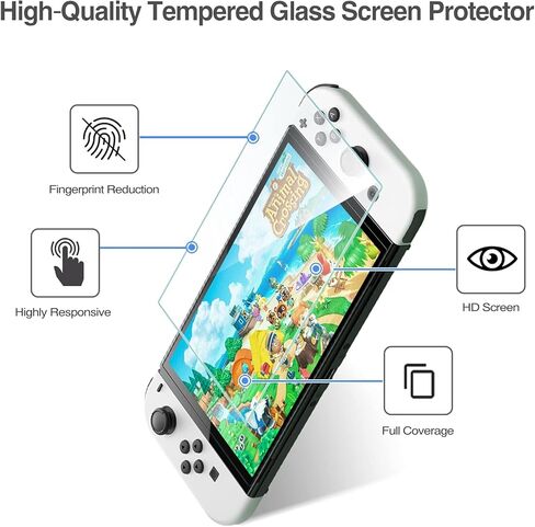 ProCase 3-Pack Screen Protector for Nintendo Switch OLED 2021 with Carrying Case in Saudi Arabia